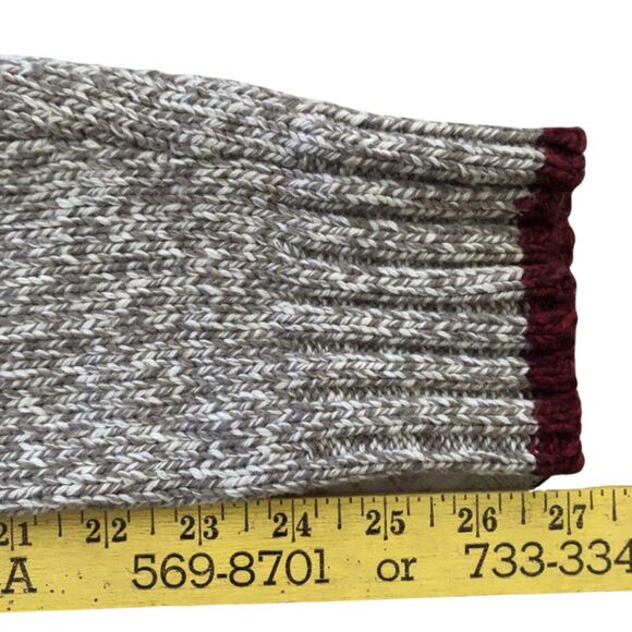 American Eagle Ragg Wool Sweater Mens Size M Preppy Oatmeal Marl Knit Crewneck - Picture 11 of 12